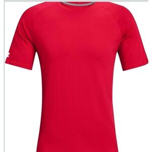 Under Armour T-Shirt Mens XXL Red New Charged Cotton Raglan Sleeve Loose Fit